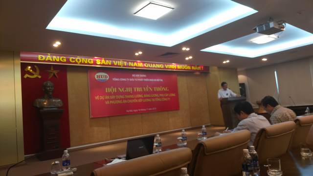 Hội nghị truyền thông về Dự án xây dựng thang lương, bảng lương, phụ cấp lương và phương án chuyển xếp lương tại Tổng công ty Đầu tư Phát triển Nhà và Đô thị.
